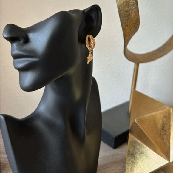 Bohemian shell earrings A687 - Picture 3 of 3